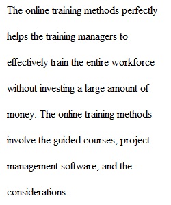 Online Training Methods